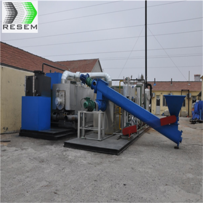 High-capacity, low-energy, completely continuous waste pet plastic pyrolysis recovery unit